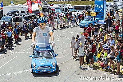 Krys Caravan in Alps - Tour de France 2015 Editorial Stock Photo