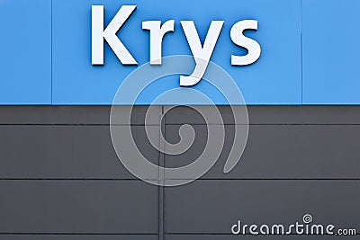 Krys logo on a wall Editorial Stock Photo