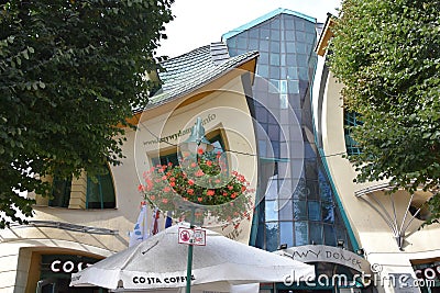 Krzywy Domek (Crooked House) in Sopot, Poland Editorial Stock Photo