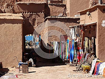 Ksar Ajt Bin Haddu near Warzazat in Morocco Editorial Stock Photo