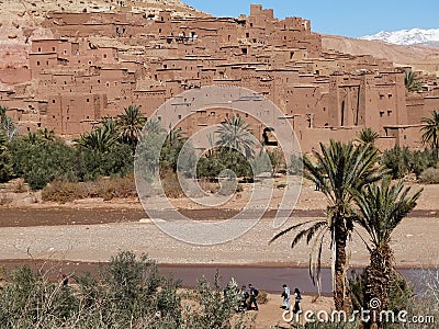 Ksar Ajt Bin Haddu near Warzazat in Morocco Editorial Stock Photo