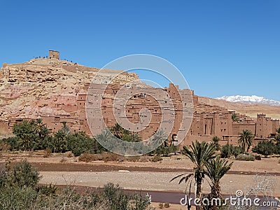 Ksar Ajt Bin Haddu near Warzazat in Morocco Editorial Stock Photo