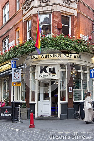 Ku Bar in Soho, London. Editorial Stock Photo
