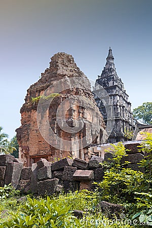 Ku Phra Kona, group of Khmer prangs or pagodas in Roi Et province, Northeastern Thailand Stock Photo