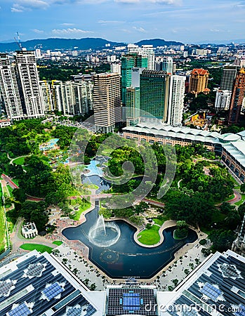 Kuala Lumpur City Centre Park Editorial Stock Photo