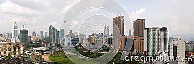 Kuala Lumpur Daytime Cityscape Panorama Stock Photo