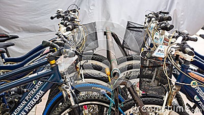 Bicycle facility for tourist and visitors in Putrajaya, Malaysia Editorial Stock Photo