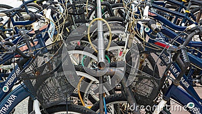 Bicycle facility for tourist and visitors in Putrajaya, Malaysia Editorial Stock Photo