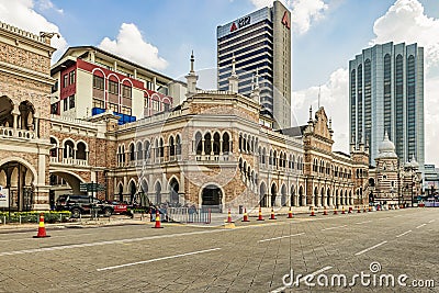 Facade of National textiles museum in Kuala Lumpur, Malaysia Editorial Stock Photo