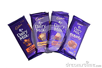 KUALA LUMPUR, MALAYSIA - DECEMBER 15TH, 2017. Cadbury chocolates. Cadbury is British multinational confectionery company Editorial Stock Photo