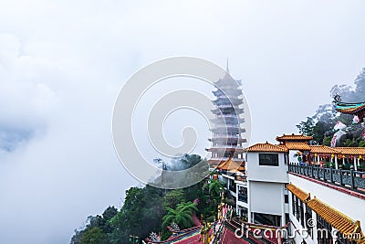 Kuala Lumpur, Malaysia, December 09, 2018: View of people traveling at Chin Swee Caves Temple, the Taoist temple in Genting Editorial Stock Photo