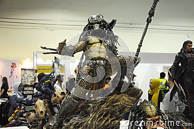 An alien fiction character of PREDATOR from movies and comics. Editorial Stock Photo