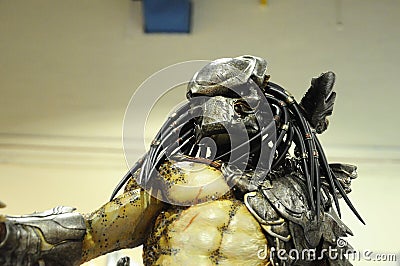 An alien fiction character of PREDATOR from movies and comics. Editorial Stock Photo