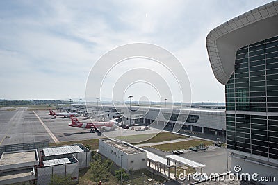 Kuala Lumpur, Malaysia - March 24th 2018 : Kuala Lumpur international airport terminal Editorial Stock Photo