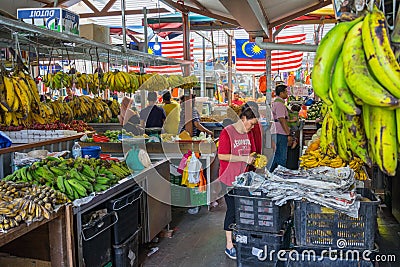 Morning activity at Chow Kit market in Kuala Lumpur Editorial Stock Photo