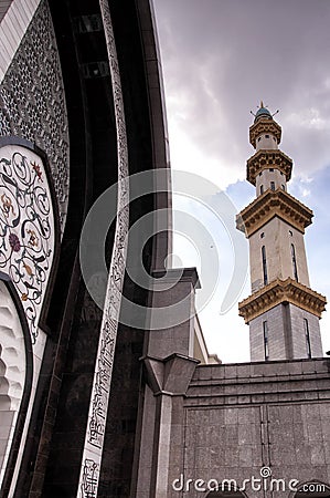 Kuala Lumpur mosque with beautiful cloud Stock Photo