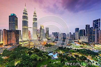 Kuala Lumpur Skyline Stock Photo