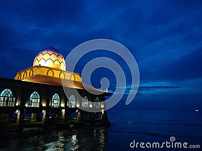 Kuala Perlis Malaysia mosque view at dawn Stock Photo