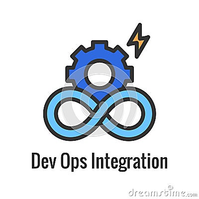 Kubernetes Development and Environment Icon Showing Aspect Vector Illustration