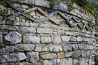 Kuelap Ruins Window Stock Photo