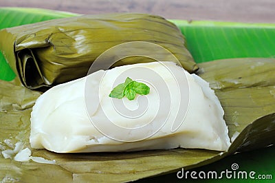 Kuih lepat pisang Stock Photo