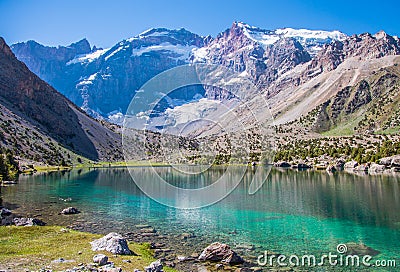 Kulikalon lakes, Fann mountains, tourism, Tajikistan Stock Photo
