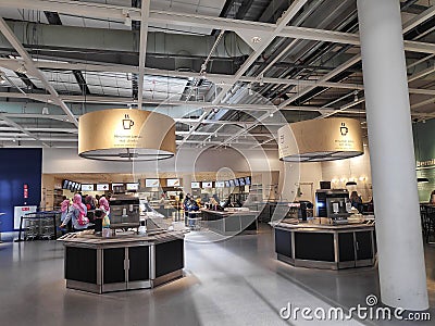Interior view of modern cafeteria Editorial Stock Photo