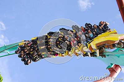 Kumba Roller Coaster Closeup Busch Gardens Editorial Stock Photo