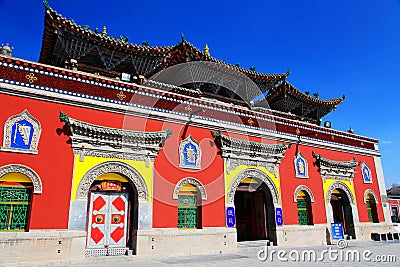 Kumbum Monastery , taersi, in Qinghai , China Stock Photo