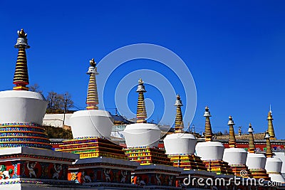 Kumbum Monastery , taersi, in Qinghai , China Stock Photo