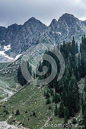 Kumrat Valley Beautiful Jazz Banda Landscape Mountains View Stock Photo