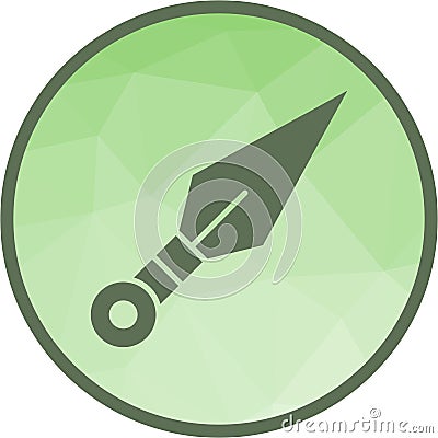 Kunai icon vector image. Vector Illustration