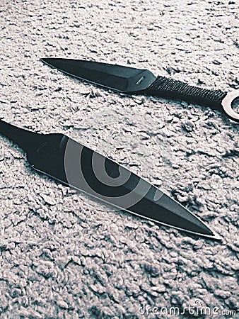 Kunai knife Stock Photo