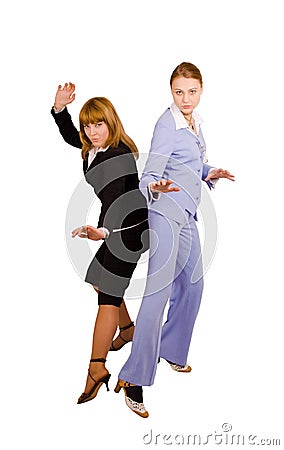 Kung foo business ladies Stock Photo