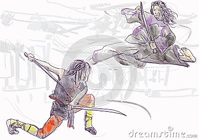Kung fu Vector Illustration
