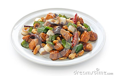 Kung pao chicken, chinese food Stock Photo