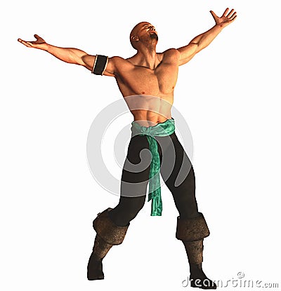 Kungfu Figher Stock Photo