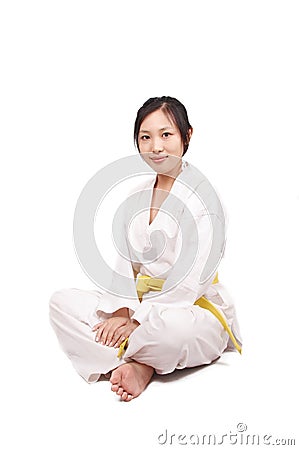 Kungfu girl Stock Photo