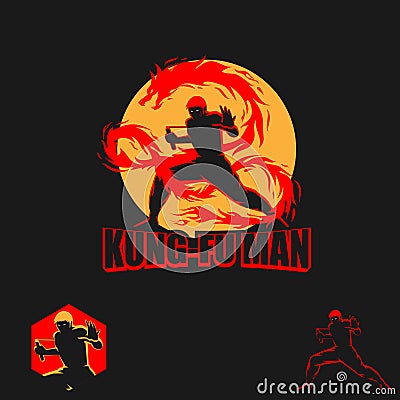 Kungfu Man vector symbol Vector Illustration