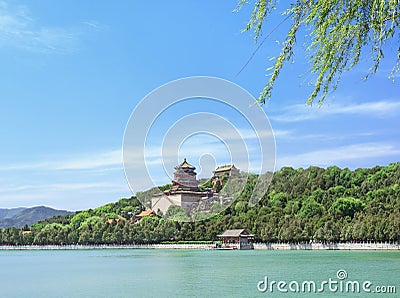 Kunming Lake at the majestic Summer Palace, Beijing, China Stock Photo