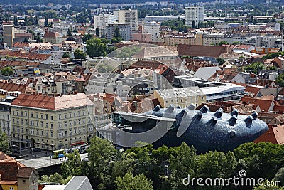 Kunsthaus Graz in Graz,Austria,2015 Editorial Stock Photo