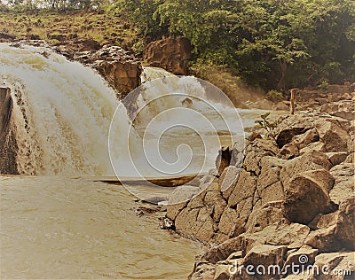 Kuntala waterfalls Stock Photo