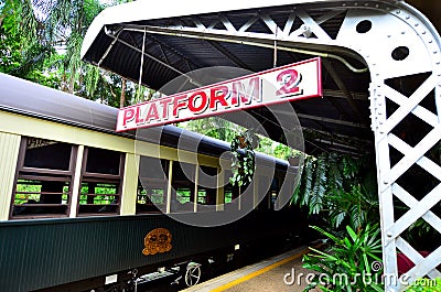 Kuranda Scenic Railway in Queenland Australia Editorial Stock Photo