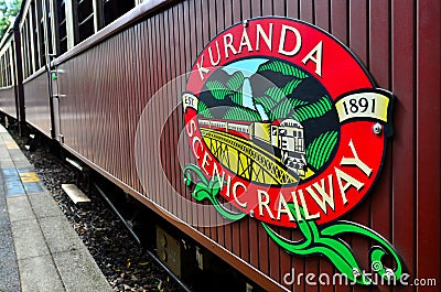 Kuranda Scenic Railway in Queenland Australia Editorial Stock Photo