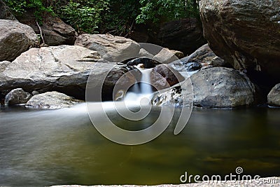 Kurangani Waterfalls In Tamil Nadu Stock Photo