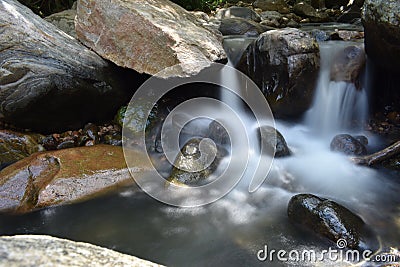 Kurangani Waterfalls In Tamil Nadu Stock Photo