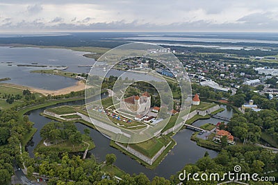 Kuressaare Castle and old cars show off event Editorial Stock Photo