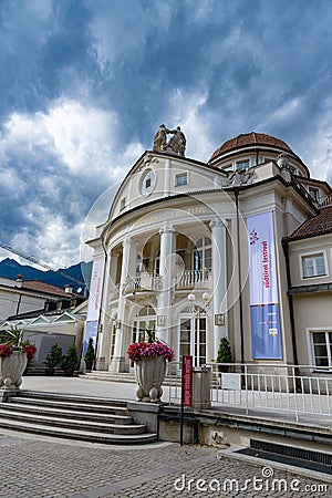 Kurhaus in Merano designed by architect Josef Czemy inaugurated in 1874 Editorial Stock Photo