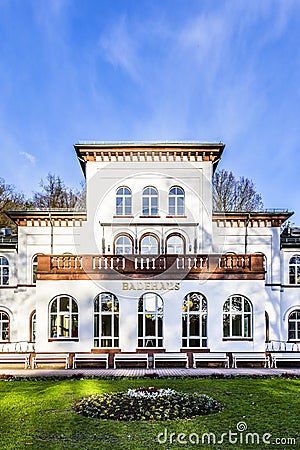 Kurhaus with scenic park in Bad Soden Editorial Stock Photo