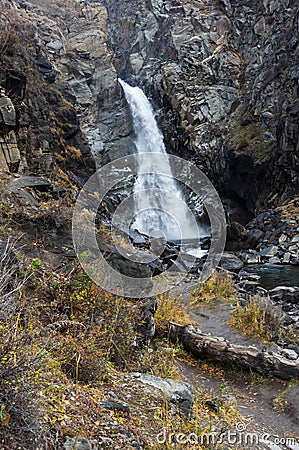 Kurkure waterfall in Altay Stock Photo